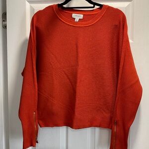 Carmen Marc Valvo Women's Dolman Sleeve Orange Sweater Size L